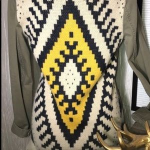 Sweater Back Boho Military Jacket